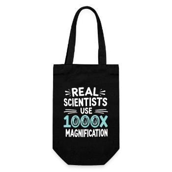 Microscope Enthusiast Lab Technician Science - Gift Bag for Bottles - black - Front