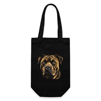 Staffordshire Bull Terrier Dog Portrait - Gift Bag for Bottles - black - Front