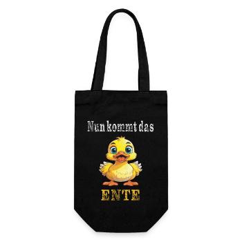 Now comes the duck - Gift Bag for Bottles - black - Front