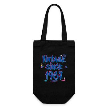 Vintage 1967 Graffiti Glitch - 58 Years of Style - Gift Bag for Bottles - black - Front