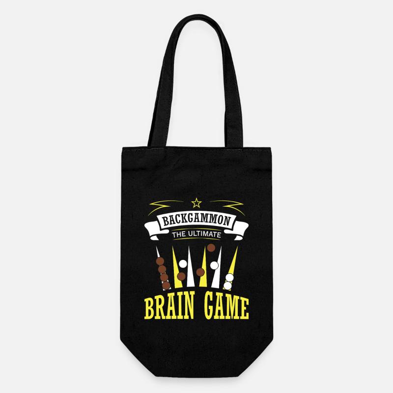 Backgammon Spiel - Geschenkbeutel für Flaschen - Schwarz