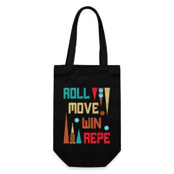 Backgammon Spiel - Geschenkbeutel für Flaschen - Schwarz - Vorne