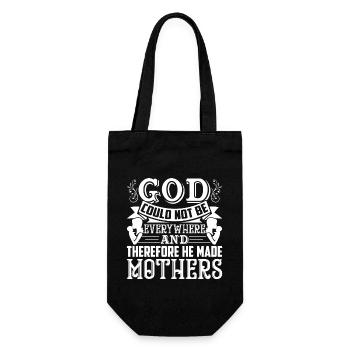 Mother's Day God Made Mothers - Gift Bag for Bottles - black - Front