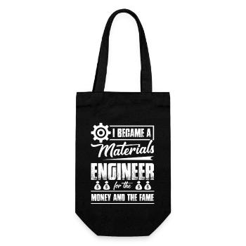 I Became A Materials Engineer - Gift Bag for Bottles - black - Front