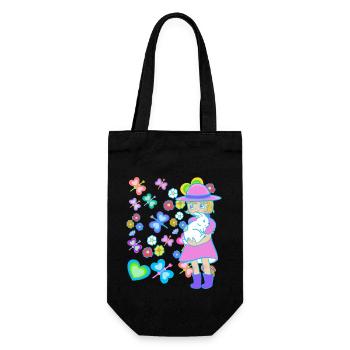 Easter Kids Child Bunny Rabbit Easter Bunny - Gift Bag for Bottles - black - Front