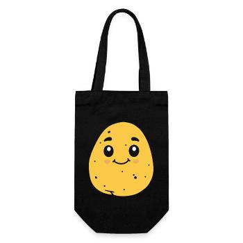Kartoffel - Geschenkbeutel für Flaschen - Schwarz - Vorne