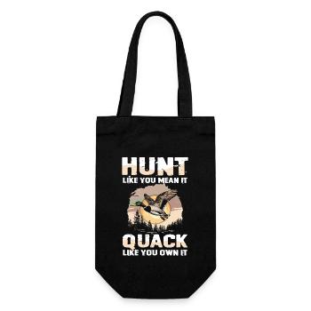 Duck hunters shoot heavier loads flag - Gift Bag for Bottles - black - Front