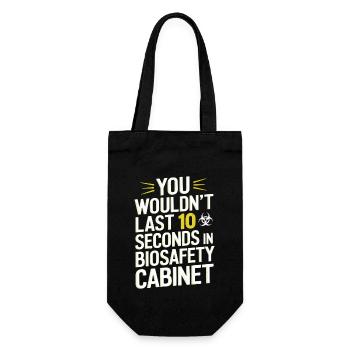 Microscope Enthusiast Lab Technician Science - Gift Bag for Bottles - black - Front