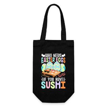 Qui a besoin d’œufs de Pâques si vous avez des sushis - Sac à bouteille - noir - Devant