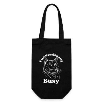 Purrfessionally Busy - Gift Bag for Bottles - black - Front