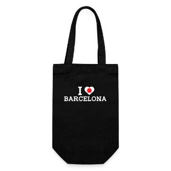 J’aime Barcelone Cool Mauvais drapeau Japon Coeur Jeu de mots - Sac à bouteille - noir - Devant