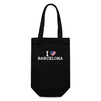 J’aime Barcelone Cool Wrong Flag USA Lover Heart - Sac à bouteille - noir - Devant