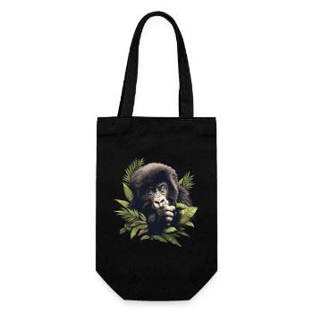 Mountain gorillas Mountain gorilla - Gift Bag for Bottles - black - Front