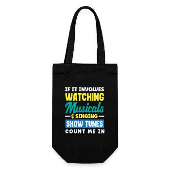 Citation de Musical Lover Show Tunes - Sac à bouteille - noir - Devant