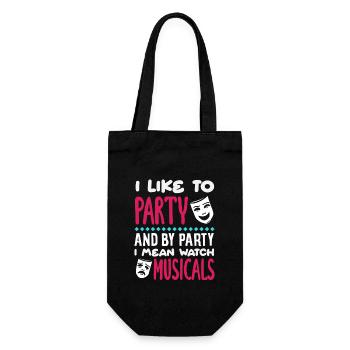 Musical Lover Party Musicals Quote - Gift Bag for Bottles - black - Front