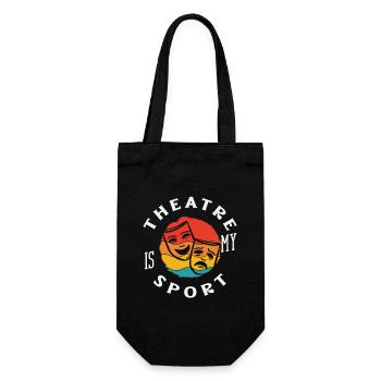 Musical Liebhaber Theatre Ist Mein Sport - Geschenkbeutel für Flaschen - Schwarz - Vorne