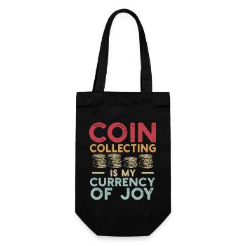 Numismatics Coin Collector Art - Gift Bag for Bottles - black - Front