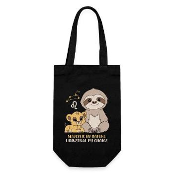 Leo Zodiac Sloth Majestic by Nature - Gift Bag for Bottles - black - Front