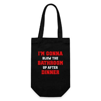 Ich Sprenge Das Bad Nach Dem Abendessen Lustiger - Geschenkbeutel für Flaschen - Schwarz - Vorne