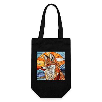 Fuchs - Geschenkbeutel für Flaschen - Schwarz - Vorne