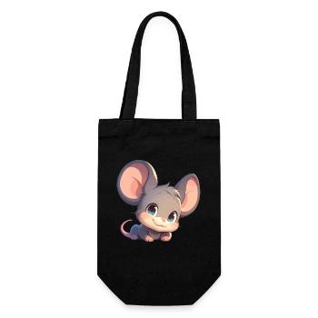 Mäuse Maus - Geschenkbeutel für Flaschen - Schwarz - Vorne