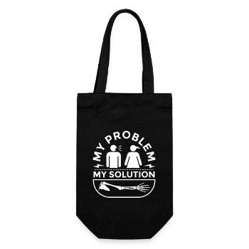 Orthopedic Surgeon My Problem My Pictogram Mom Dad - Gift Bag for Bottles - black - Front