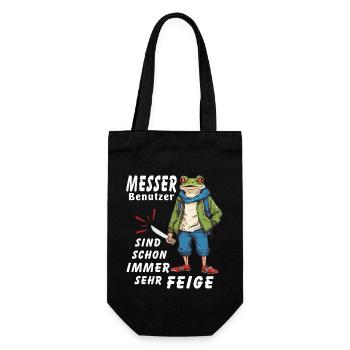 MESSER Benutzer SEHR FEIGE - Geschenkbeutel für Flaschen - Schwarz - Vorne