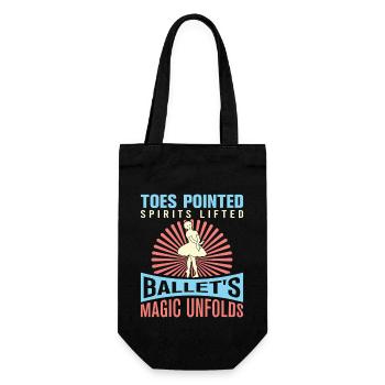 Ballerina Ballett mädchen - Geschenkbeutel für Flaschen - Schwarz - Vorne