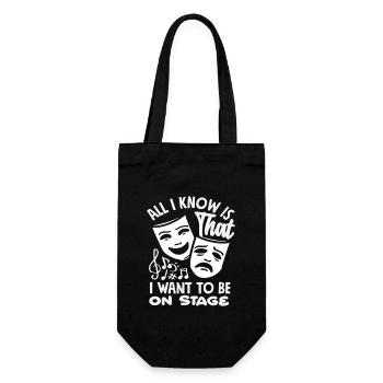 Musical Liebhaber All I Know Is I Want To Be On - Geschenkbeutel für Flaschen - Schwarz - Vorne