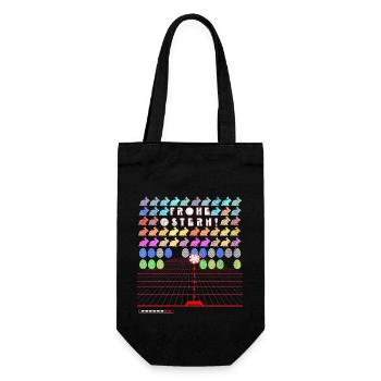 Frohe Ostern Gamer Gaming Design im Retro Look - Geschenkbeutel für Flaschen - Schwarz - Vorne