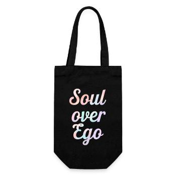 Inspiration: Soul Over Ego Quote - Gift Bag for Bottles - black - Front