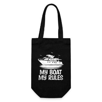 My Boat My Rules Paddle Boat - Gift Bag for Bottles - black - Front