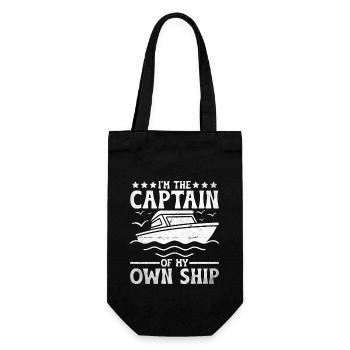 Je suis le capitaine de mon propre bateau à rames - Sac à bouteille - noir - Devant