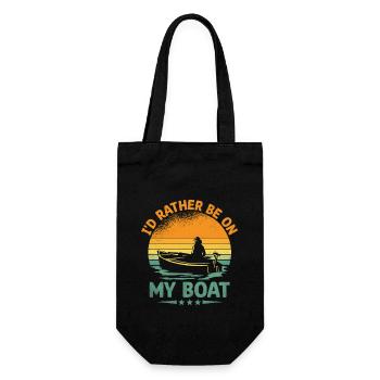 Je préfère être sur mon bateau Pédalo - Sac à bouteille - noir - Devant
