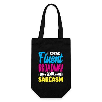 Musical Liebhaber: Ich Spreche Broadway - Geschenkbeutel für Flaschen - Schwarz - Vorne