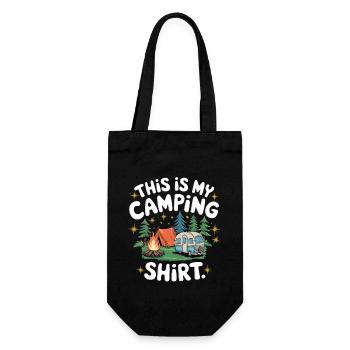 C’est ma chemise de camping - Sac à bouteille - noir - Devant