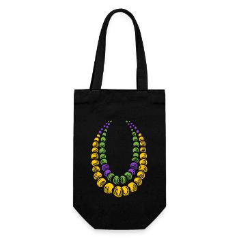 Colliers colorés de Mardi Gras pour les fêtards - Sac à bouteille - noir - Devant