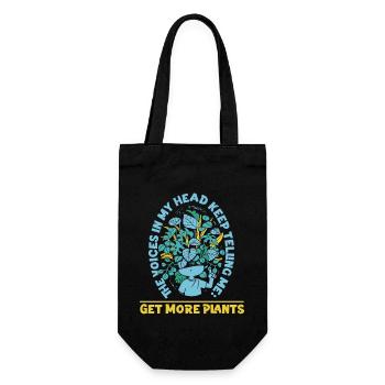 Plant Lover Gardening The Voices - Gift Bag for Bottles - black - Front