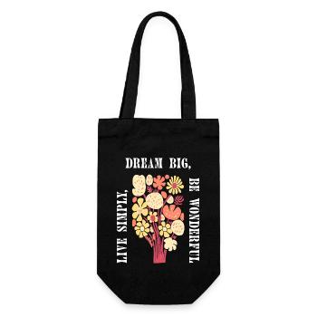 Rêve grand Boho Fleur Floral Floral Ambiance d’été - Sac à bouteille - noir - Devant