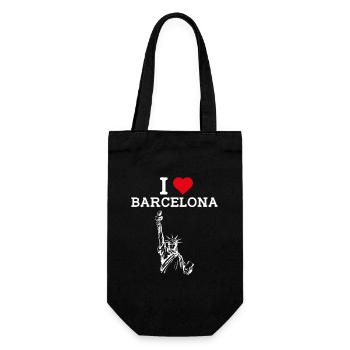 J’aime Barcelone Espagne Lover Statue De La Liberté - Sac à bouteille - noir - Devant