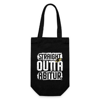 Abitur STRAIGHT OUTTA ABITUR Lustiges - Geschenkbeutel für Flaschen - Schwarz - Vorne