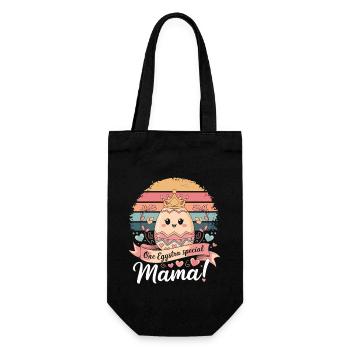 Eggstra mama Ostern - Geschenkbeutel für Flaschen - Schwarz - Vorne