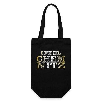 I FEEL CHEMNITZ - Geschenkbeutel für Flaschen - Schwarz - Vorne