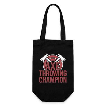 Axe Throwing Target Practice Lumberjack Sport - Gift Bag for Bottles - black - Front