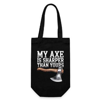 Axe Throwing Target Practice Lumberjack Sport - Gift Bag for Bottles - black - Front