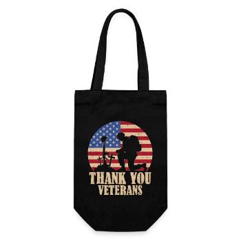 Thank you Veterans - Gift Bag for Bottles - black - Front
