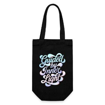 Guidés par la lumière intérieure inspirant - Sac à bouteille - noir - Devant