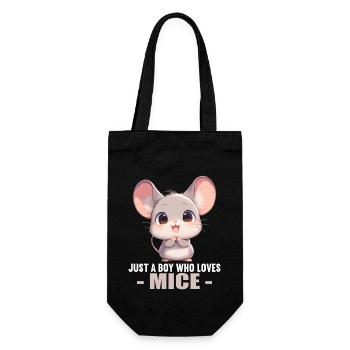 Mäuse Maus - Geschenkbeutel für Flaschen - Schwarz - Vorne