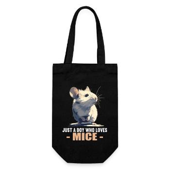 Mäuse Maus - Geschenkbeutel für Flaschen - Schwarz - Vorne