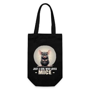 Mäuse Maus - Geschenkbeutel für Flaschen - Schwarz - Vorne